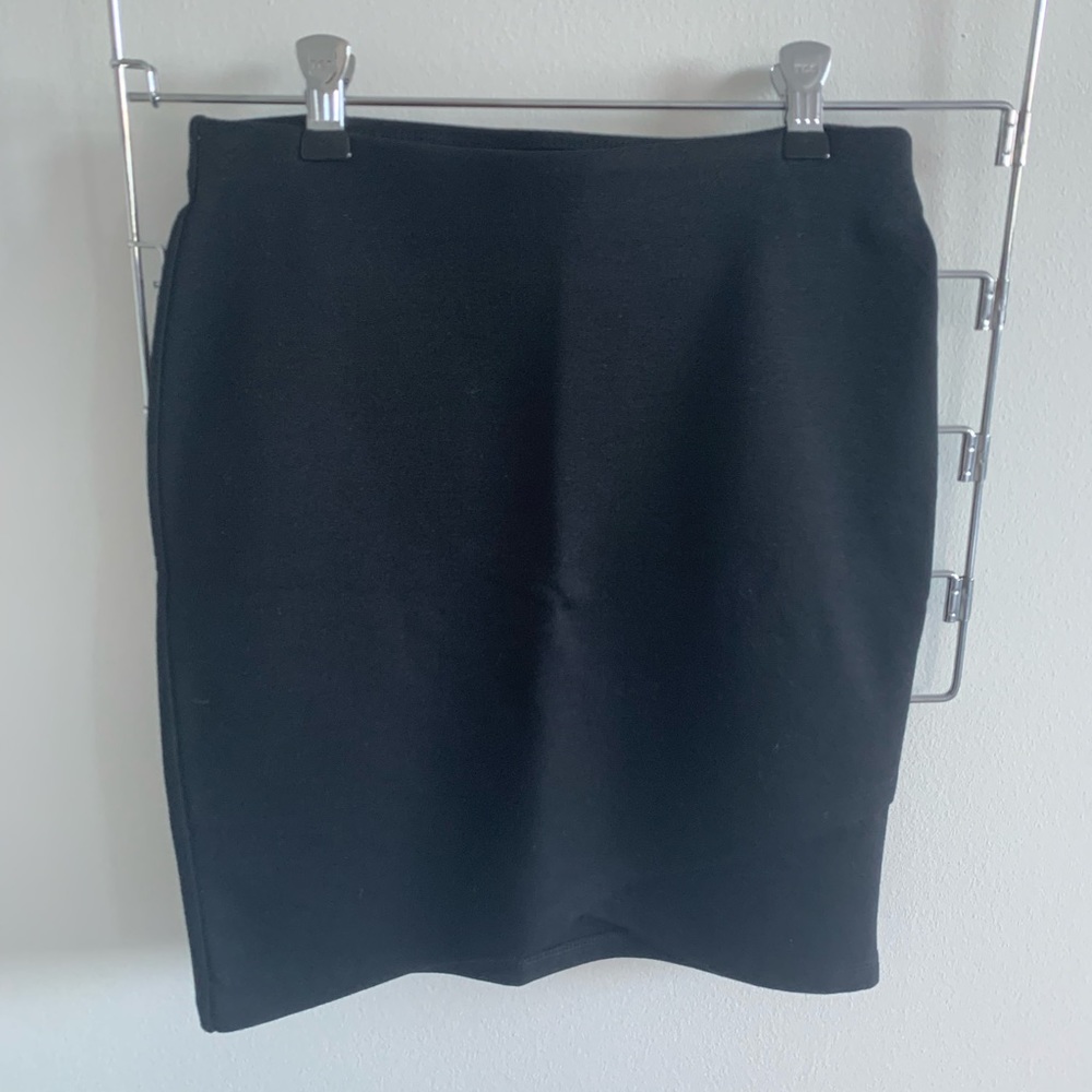 Talula Black Bodycon Wrap Skirt